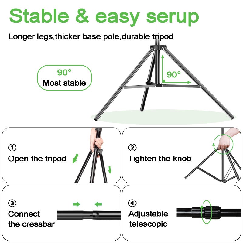 LOOWVY Green Screen Backdrop Kit 10x6.6ft with Tripod Stand, Chroma Key Background System for Video Shooting, Live Streaming, Photo Studio, Content Creation and Virtual Backgrounds - Image 4