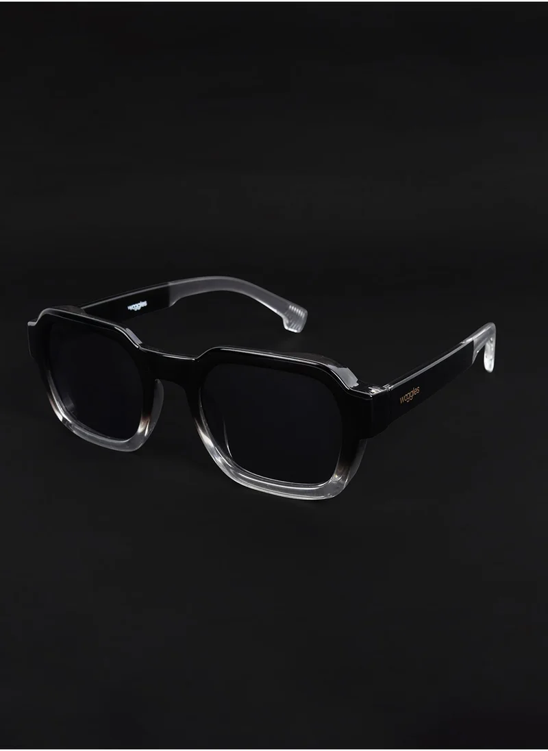 Woggles Uv-Protected Black Square Sunglasses