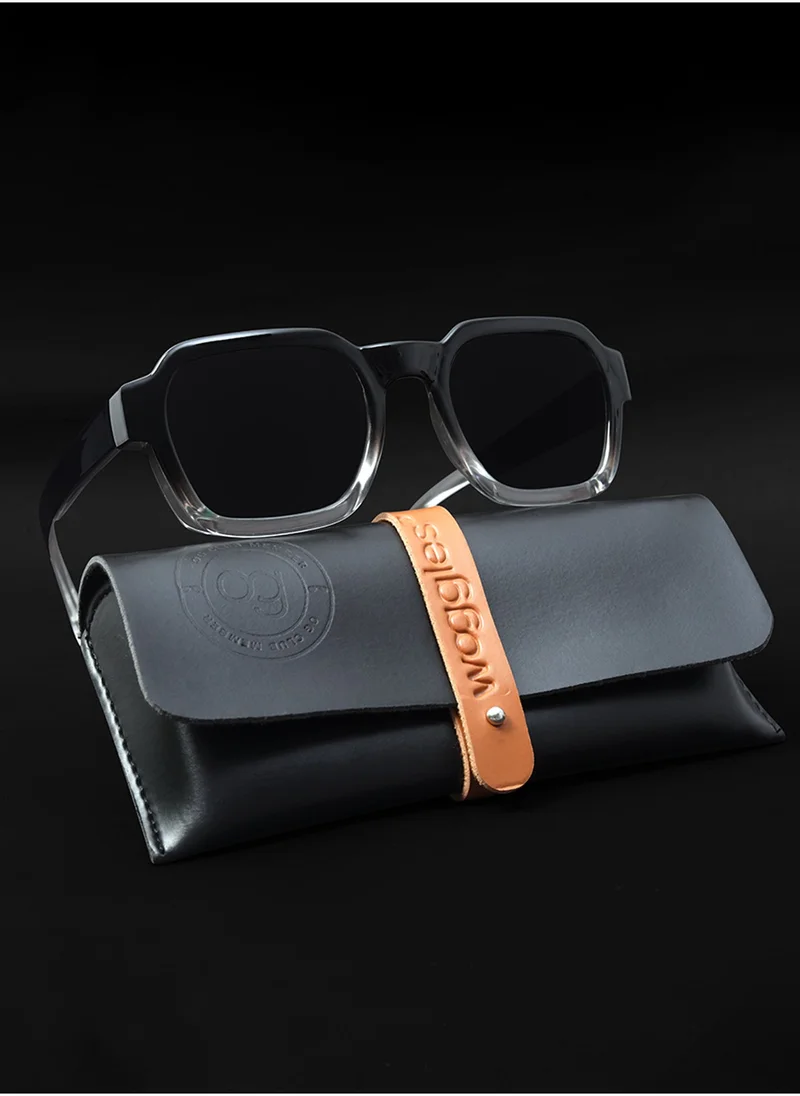 Woggles Uv-Protected Black Square Sunglasses