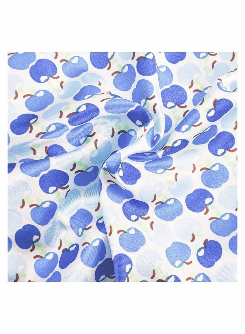 Bluejw Shower Cap, Stain Bonnet Baby Silk Sleep Cap Elastic Reusable Bathing Hair Band Flower Printed Hat Environmental Protection Bath Caps for Toddler Child Teens Kid, Blue - Image 5