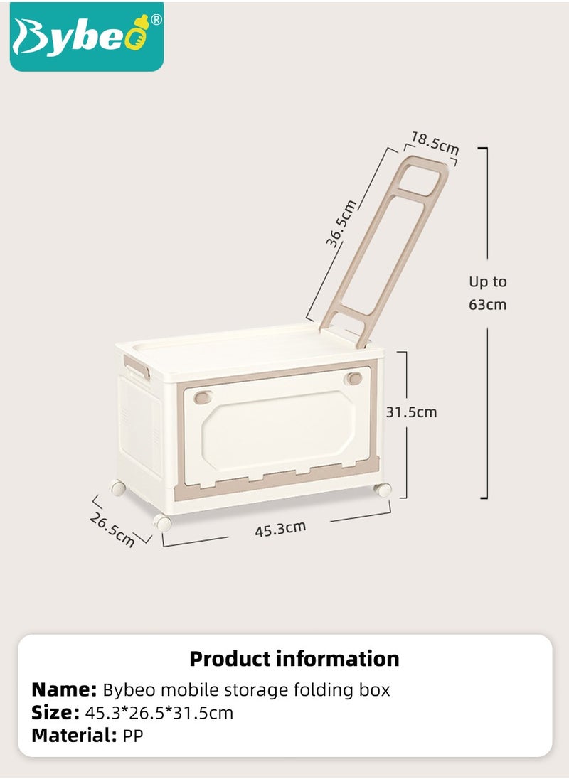 Bybeo - Baby Toy Storage Box With Wheels and Removable Lid and Handle, Children's Toys and Cloth Storage Bin, Organizer, Basket, Trunk for Kids Boys and Girls, Toddlers and Baby Nursery Room, Enough Capacity. - Image 1