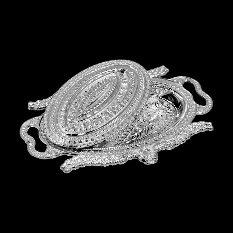 Drumstone [𝐁𝐞𝐬𝐭 𝐃𝐞𝐚𝐥𝐬 𝐨𝐟 𝐭𝐡𝐞 𝐘𝐞𝐚𝐫] Plastic Peacock Dry Fruit Silver Finish Serving Tray, Decorative Tray for Elegant Dry Fruit Serving and Special Occasions - Image 3