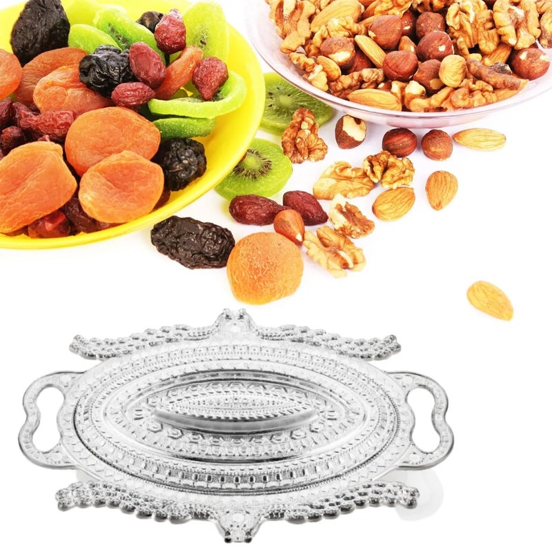 Drumstone [𝐁𝐞𝐬𝐭 𝐃𝐞𝐚𝐥𝐬 𝐨𝐟 𝐭𝐡𝐞 𝐘𝐞𝐚𝐫] Plastic Peacock Dry Fruit Silver Finish Serving Tray, Decorative Tray for Elegant Dry Fruit Serving and Special Occasions - Image 5
