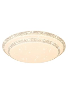 HUA QIANG WANG Flush Mount Double Layer Crystal Ceiling Lamp, 3-color Modern Simple LED Ceiling Light for Bedroom Living Room Dining Room  - Image 1