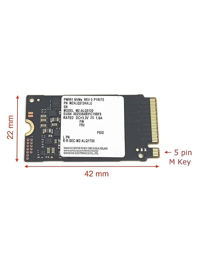 سامسونج SSD 512GB PM991 M.2 2242 42mm NVMe PCIe Gen3 x4 MZALQ512HALU MZ-ALQ5120 محرك الحالة الصلبة M Key - Image 2