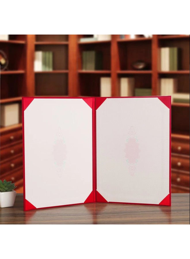 Tianshun Red Velvet Business Signing Book, Document Folder, Signing Book, File Folder, Contract Folder, Agreement Folder, Contract Book, Ceremony Book, Can Be Placed, Velvet Horizontal Style Signing Book A405 - Image 4