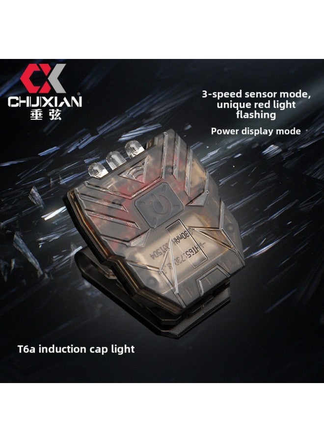 Genuine Goods Fishing Light Night Fishing Light Induction Strong Light Headlight Charging LED Clip Hat Light Brim Pull Bait Light Fishing Fishing Gear-Color:TransFormer Induction Headlight  - Image 5