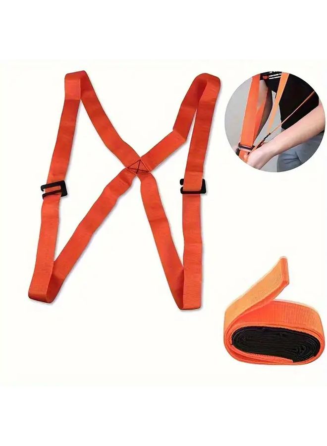 2pcs Heavy Duty Orange Moving Straps Adjustable Length 2.45m 8ft Durable Polyester With Ergonomic Handles For Furniture - Image 4