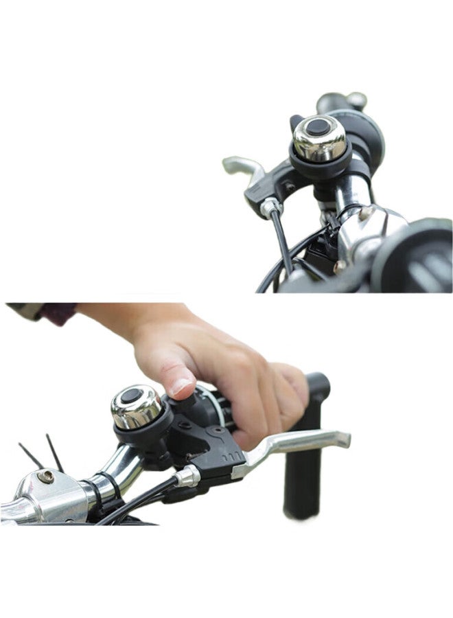 HOTUN Bicycle Bell, Loud Mountain Bike Bell, Old-Style Horn, Children'S Bicycle Accessories, Complete Set, Universal Xld-02, Silver - Image 2