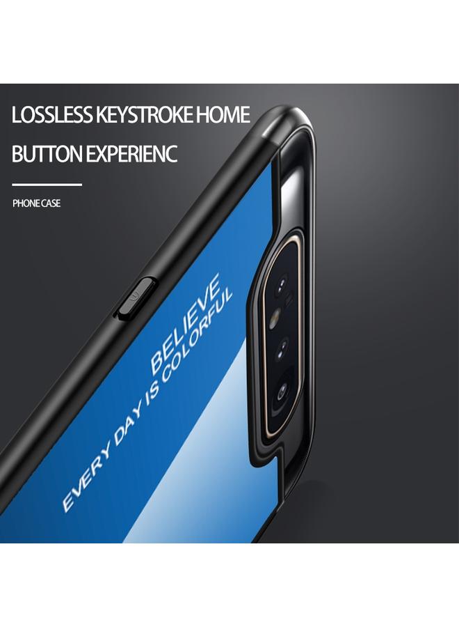 اس-توب جراب لهاتف Galaxy A80، جراب زجاجي متدرج الألوان - Image 3