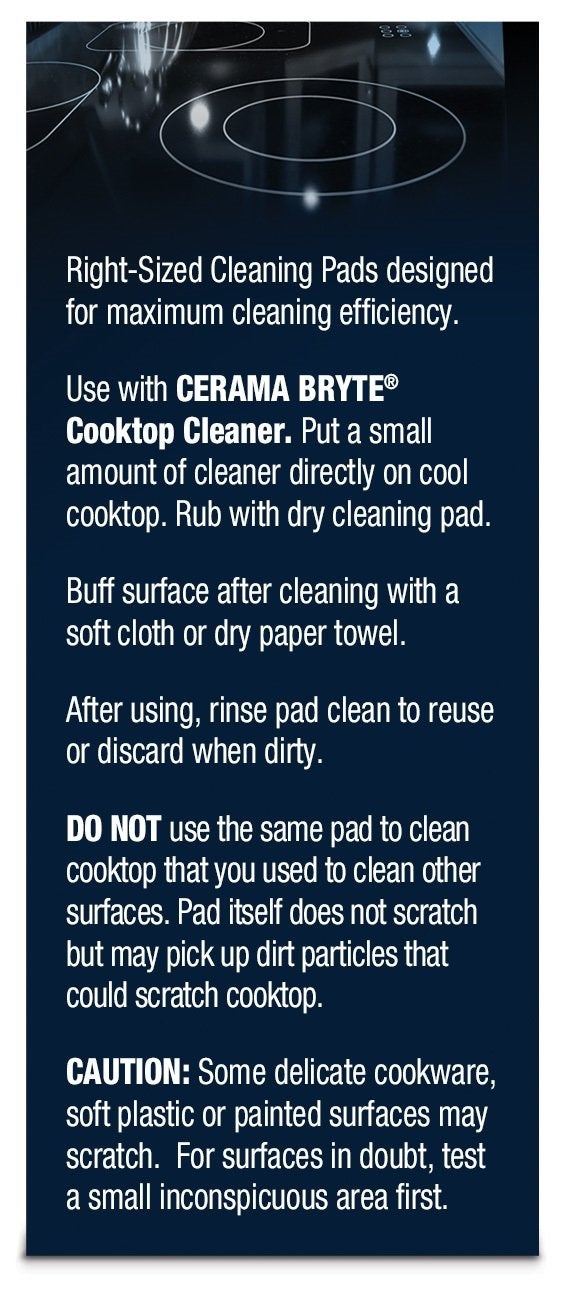 Cerama Bryte 10 x 5 Pack Cleaning Pads Cooktop and Stove Top Cleaner for Glass - Ceramic Surfaces  50 Count - Image 3