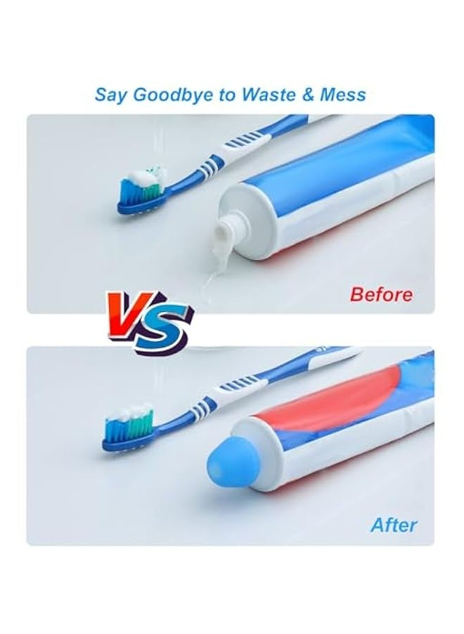 Silicone Toothpaste Cap 6 Pack - Self Closing Squeezer for Kids and Adults - Hygienic Organizer Box - Bathroom Essentials - Image 4