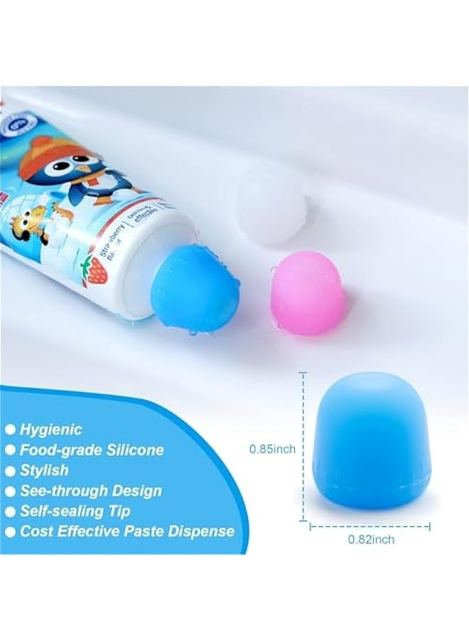 Silicone Toothpaste Cap 6 Pack - Self Closing Squeezer for Kids and Adults - Hygienic Organizer Box - Bathroom Essentials - Image 5