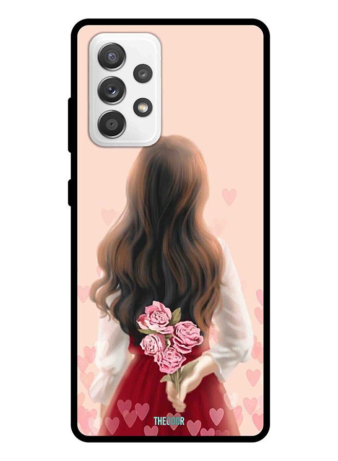 Theodor Protective Case Cover For Samsung Galaxy A52s Girl Hiding Flowers - Image 1