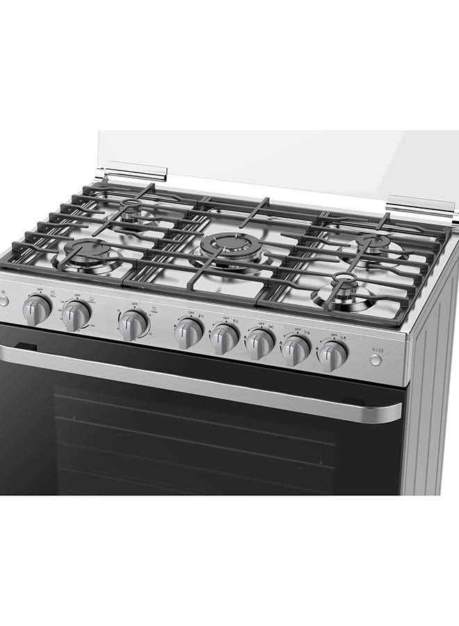 Midea 90x60cm Freestanding Cooker, Full Gas Cooking Range with 5 Burners, Automatic Ignition & Full Safety, Cast Iron Pan Support, Stainless Steel Finish, Separate Knob for Oven & Grill MFO-MG36LE-SS MFO-MG36LE-SS silver MFO-MG36LE-SS silver - Image 5