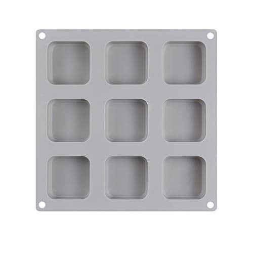 EchoDone 9 Cavities Square Soap Mold DIY Handmade Silicone Mold for Soap Making Candle Cake Baking Lotion Bar Molds - Image 4
