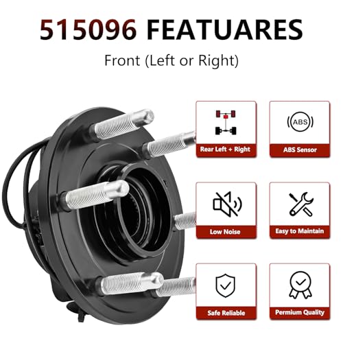 JLEO 4WD Front Wheel Hub bearing 515096 for 2007-2013 Chevy Avalanche/Silverado/Suburban 1500 Tahoe,for 2007-2014 GMC Yukon/Yukon XL 1500/Sierra 1500,for 2007-2014 Cadillac Escalade Hub Assembly - Image 5