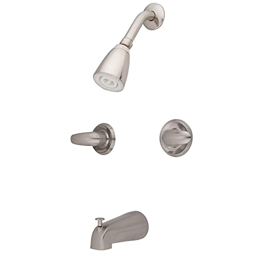 Kingston Brass KB248LL Legacy Tub and Shower Faucet, Brushed Nickel - Image 4