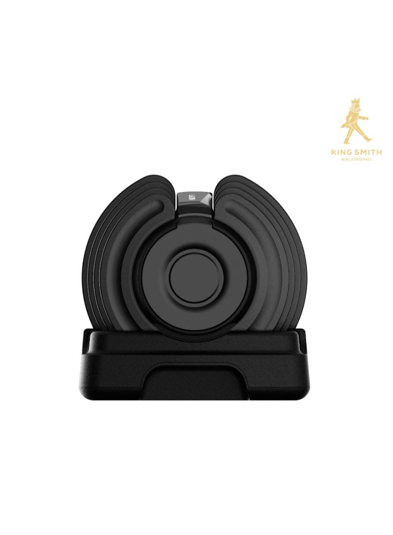 Kingsmith 18KG adjustable dumbbell (1 pc) | 4 weight plates | adjustable weight from 1.5 - 18kg | non-slip handle | Safety Lock Design | Black - Image 3