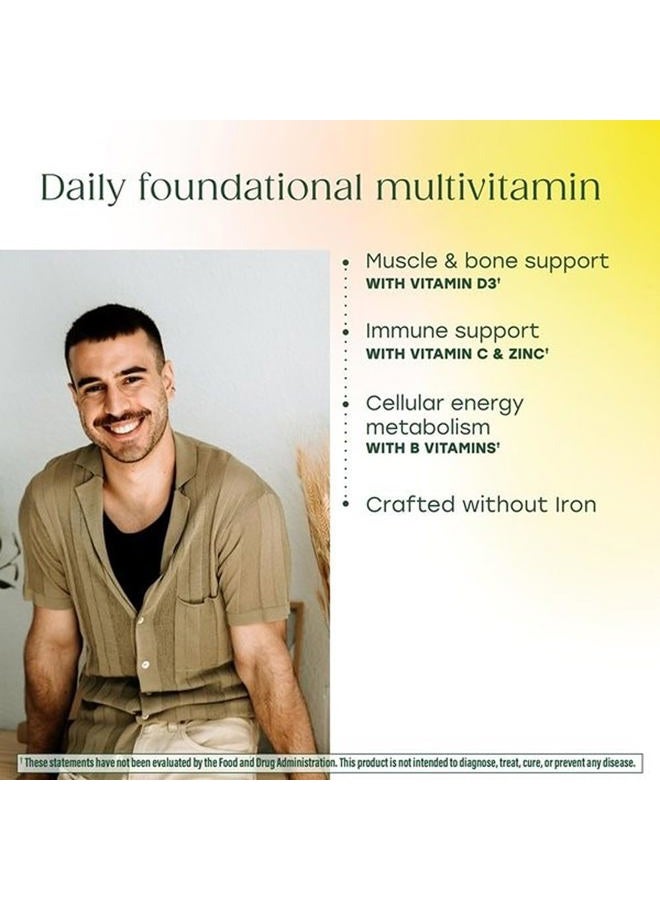 MegaFood One Daily Iron Free Multivitamin - Adult Multivitamin for Men & Women - with Real Food - Immune Support - Bone Health - Energy Metabolism - Vegetarian; Non-GMO; No Iron - 90 Tablets - Image 4
