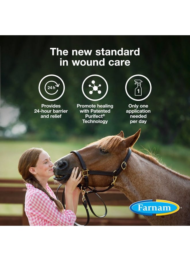 فارنام ضمادة سائلة للعناية بالجروح والبشرة من Farnam Purishield Plus، تعزز الشفاء* وتوفر حاجزًا لمدة 24 ساعة* للخيول والكلاب والقطط والماشية  - Image 3