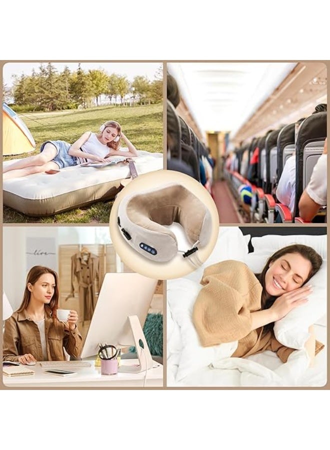 مساج كهربائي للرقبة والكتف – وسادة يو‑شيب محمولة مع تدفئة لعلاج آلام الرقبة والكتف بالبيت أو السيارة - Image 2