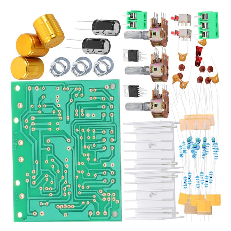 Stereo Amplifier Board Kit Dual Channel Treble Bass Control Easy Assembly 9X7 5X3CM Green 5pcs - Image 5