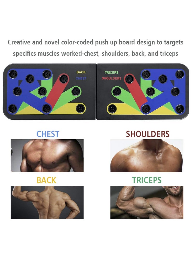 JAJEEK Push Up Rack Board – 9-in-1 Multifunctional Foldable Fitness Board with Handle – Body Muscle Training Rack for Home or Outdoor Fitness – Full Body Workout System for Men and Women - Image 3