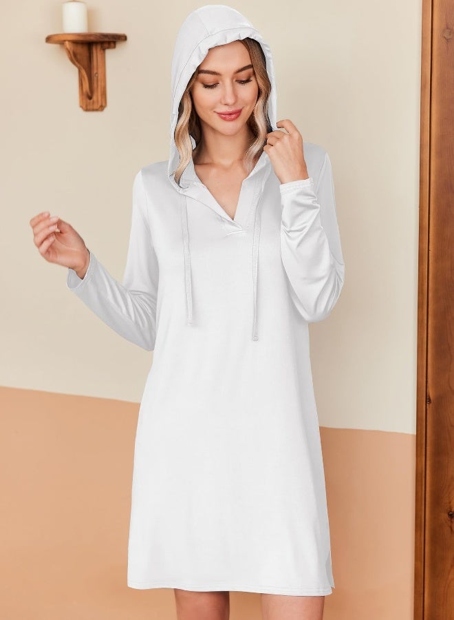 Generic Womens UPF 50+ Cover-Up Dress, SPF Sun Protection Long Sleeve Shirt Dress, Lightweight Athletic UV Hoodie for Beach(L) - Image 3