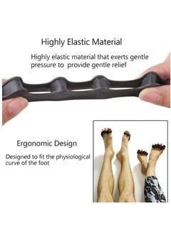 BORDER FOR TRAVELER Toe Separators Spacers Use for Health Beauty Pedicures Plantar Fasciitis Hammer Toes Claw Toes Other Foot Conditions Pedicures for Men and Women 2Pcs Black  - Image 3