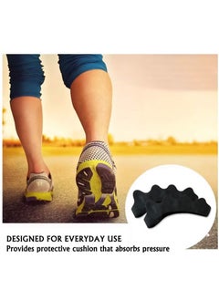 BORDER FOR TRAVELER Toe Separators Spacers Use for Health Beauty Pedicures Plantar Fasciitis Hammer Toes Claw Toes Other Foot Conditions Pedicures for Men and Women 2Pcs Black  - Image 2