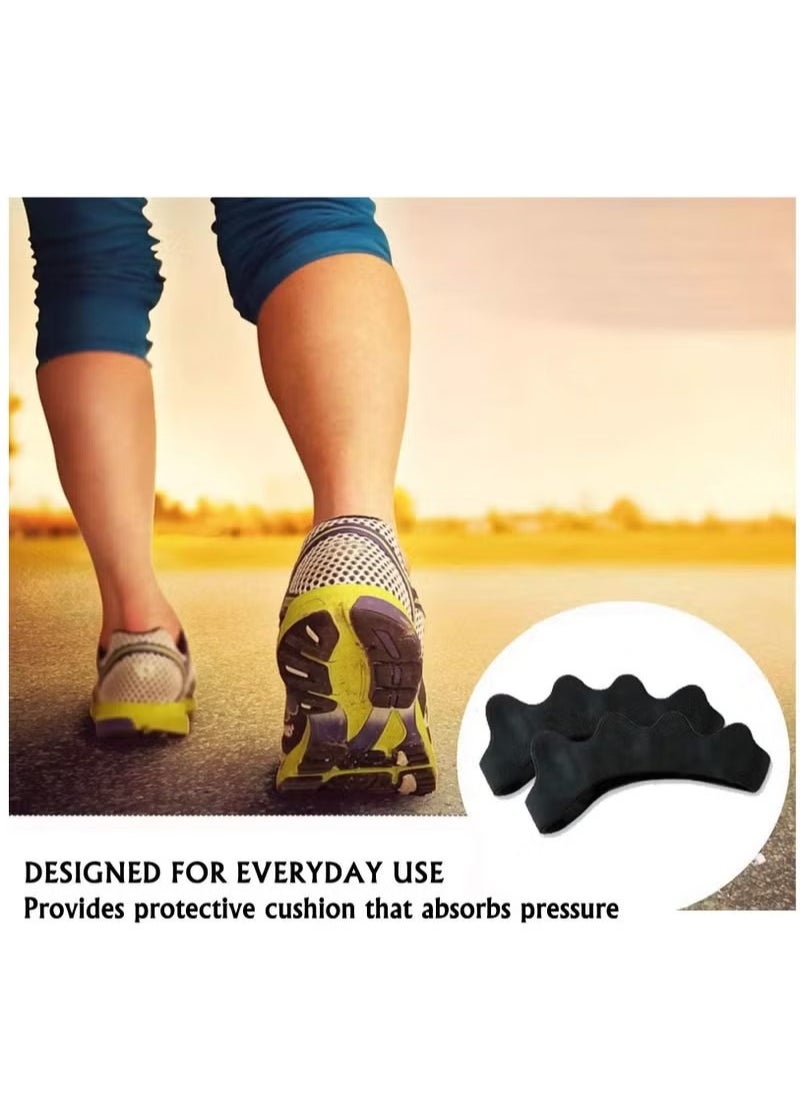BORDER FOR TRAVELER Toe Separators Spacers Use for Health Beauty Pedicures Plantar Fasciitis Hammer Toes Claw Toes Other Foot Conditions Pedicures for Men and Women 2Pcs Black  - Image 2