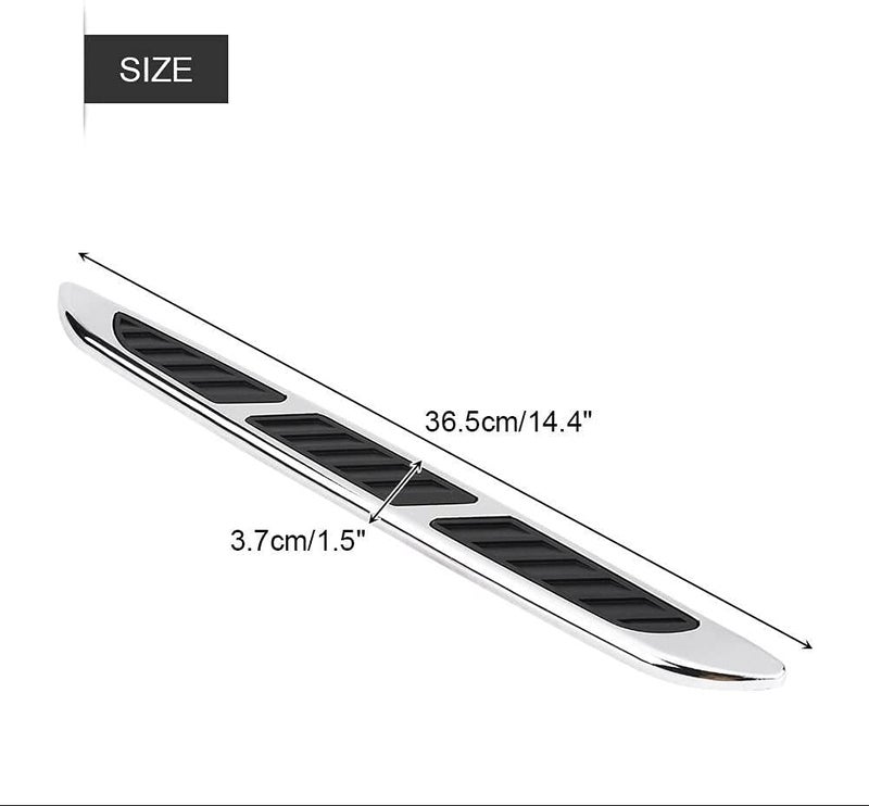 AutoBizarre Car Styling Decorative Side Vents Air Flow Duct ABS Chrome Stickers - Set of 2 - Compatible with All Cars - Image 3
