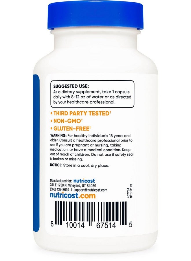 نيوتريكوست 5-HTP 200 مجم، 120 كبسولة نباتية (5-هيدروكسي تريبتوفان) - خالية من الكائنات المعدلة وراثيًا وخالية من الجلوتين - Image 4