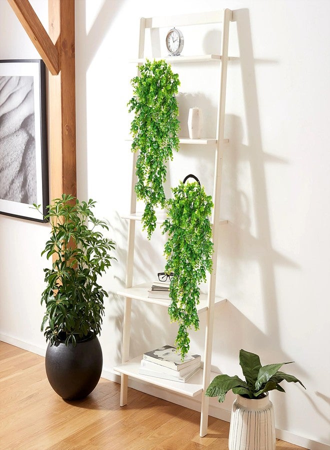 Hrobek Fake Hanging Plants, 2pcs Lifelike Artificial Eucalyptus Greenery for Spring Summer Decoration, Faux Vine Plant for Wall Shelf Home Office Patio Indoor Outdoor Decor - Image 4