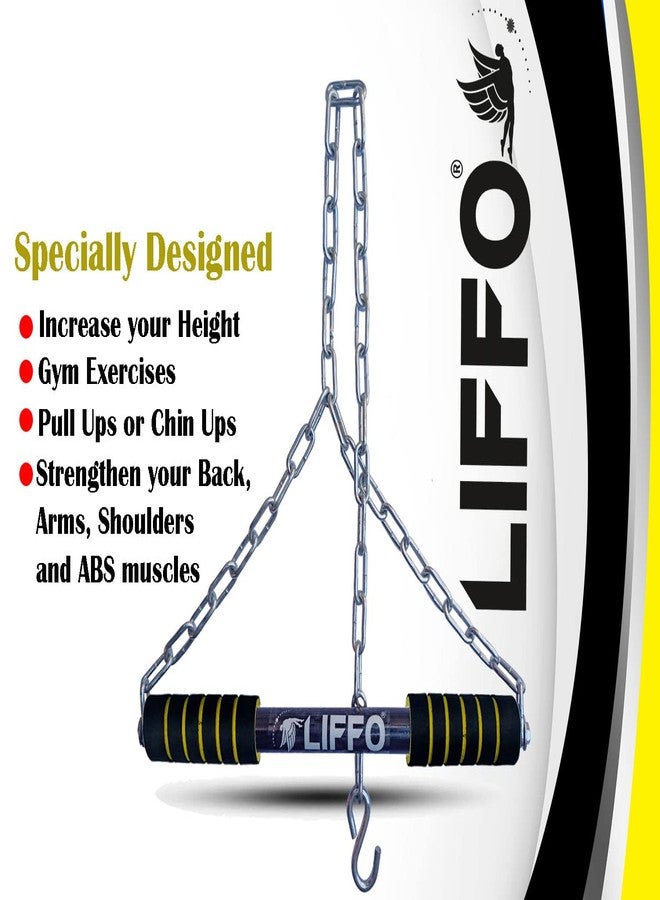 Liffo® Pull Up Bar Hanging Rod For Height Increase Heavy Duty For Kids,Adult (4FT) - Image 3