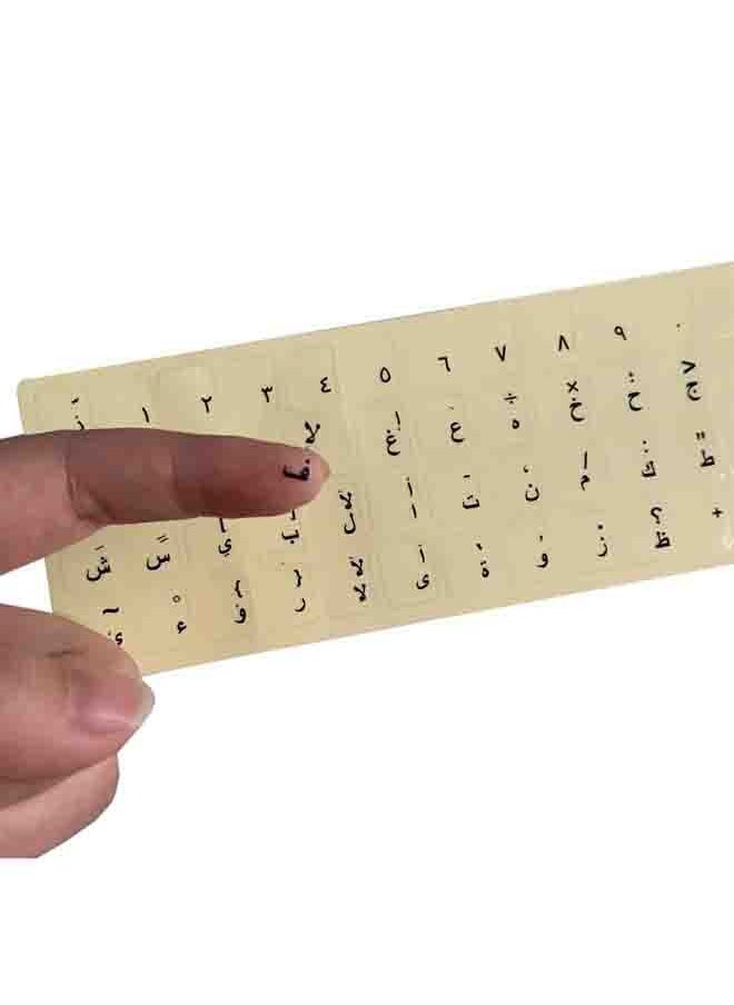 Taimi - Arabic Stickers for Keyboard with Black Letters Transparent for Computer Laptop Desktop - Image 1