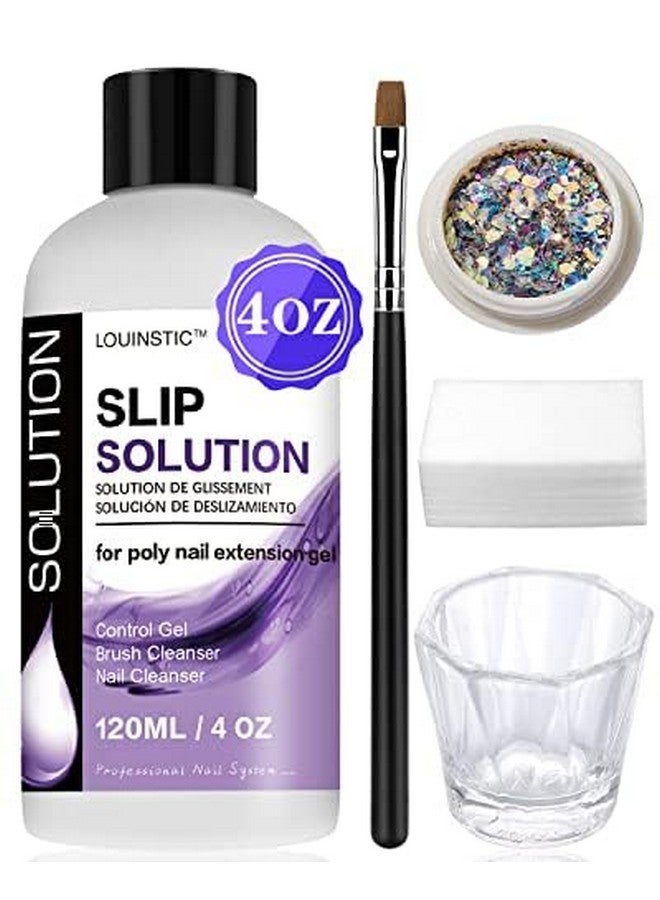 LOUINSTIC Polygel Slip Solution - 4oz Slip Solution for Polygel Nails Anti-stick Gel Solution for Poly Gel Nail Kit - Image 1