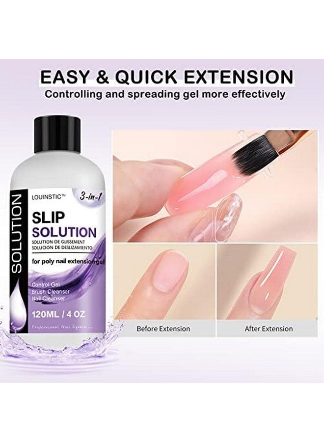 LOUINSTIC Polygel Slip Solution - 4oz Slip Solution for Polygel Nails Anti-stick Gel Solution for Poly Gel Nail Kit - Image 2
