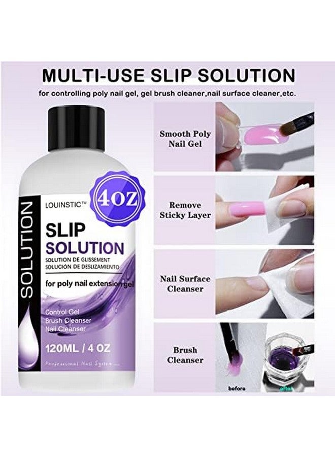 LOUINSTIC Polygel Slip Solution - 4oz Slip Solution for Polygel Nails Anti-stick Gel Solution for Poly Gel Nail Kit - Image 3