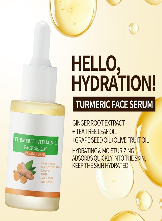 IREV Turmeric Vitamin C Face Serum For Women, Hydrating Serums For Face With Ginger For Dull Skin,Sun Damage, Fine Lines, For Plumper, Smoother Skin, Clarifying 30ml - Image 3