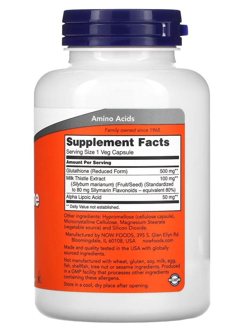 now Glutathione, 500 mg, 120 Veg Capsules - Image 2