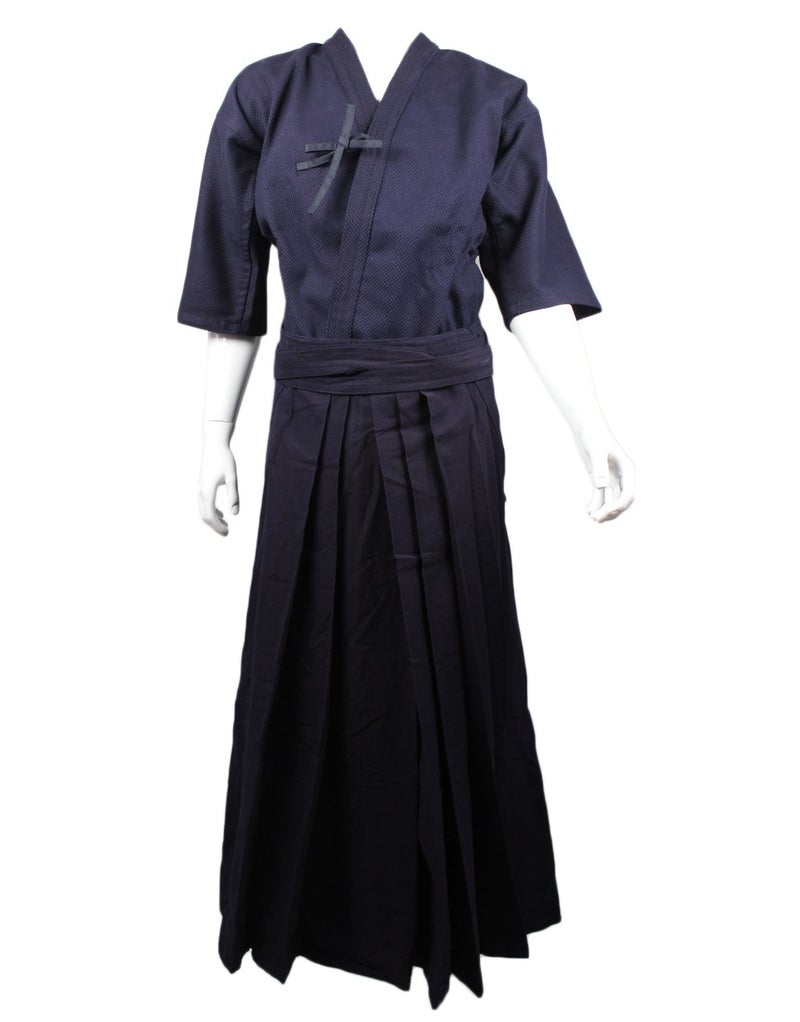 ZooBoo Mens Cotton Kendo Aikido Hapkido Hakama Martial Arts Keikogi (XL/180, Dark Blue) - Image 4