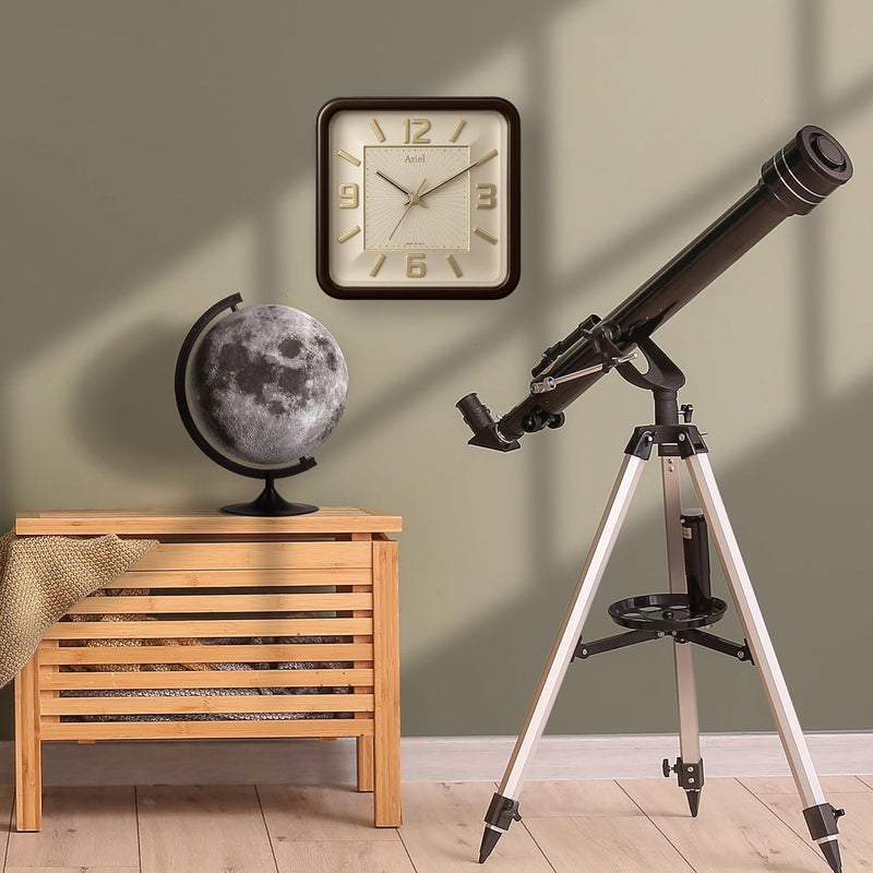 Ariel ساعة حائط أرييل الكوارتز الصامتة مع قرص واضح وأرقام ذهبية - Image 2