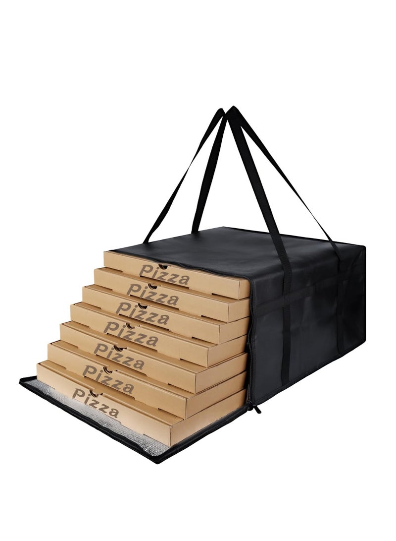 KASTWAVE Insulated Pizza Delivery Bag for Carry Hot, Insulated Reusable Tote Bag, 20" x 20" x 14" Insulated Food Delivery Bag, Grocery Cooler Bags for Catering/Doordash, Commercial Food Warmers (Black, 1Pk) - Image 1