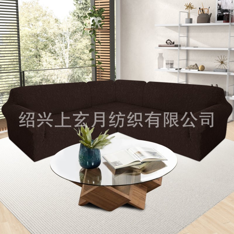 73Hours Rattan Flower Elastic 5-Seater 7-Seater L-Shaped Sofa Cover Anti-Fouling Anti-Slip All-Inclusive Sofa Chaise L-Shaped Protective Cover - Image 3