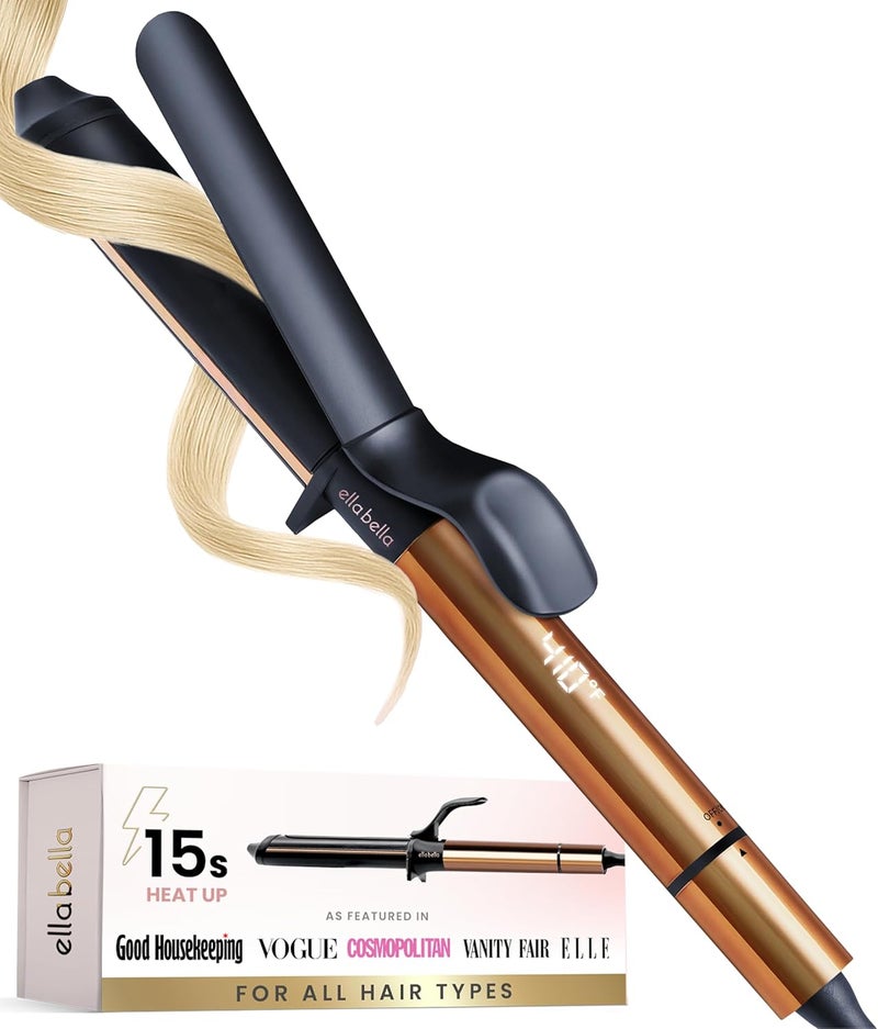ELLA BELLA ® Curling Iron 1 Inch • Professional Hair Curler • Curling Wand • Ceramic Curling Irons • Transform Your Look in Seconds • Suitable for All Hair Types • Say Goodbye to Heat Damage - Image 1