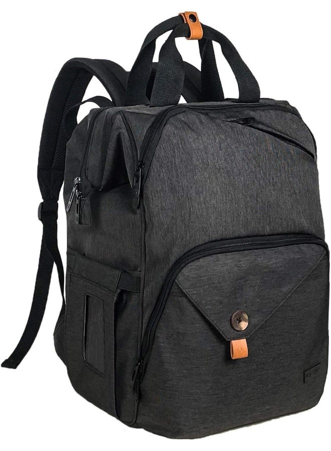 Hap Tim Baby Diaper Bag Backpack Large Capacity Double Compartment with Stroller Straps, Waterproof Nappy Bag Backpack for Newborn Mother/Father - Image 1