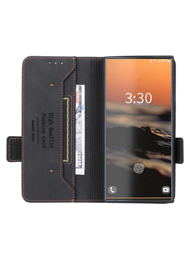 S-TOP Case For Samsung Galaxy S23 Ultra 5G Magnetic Clasp Leather Phone Case - Image 4