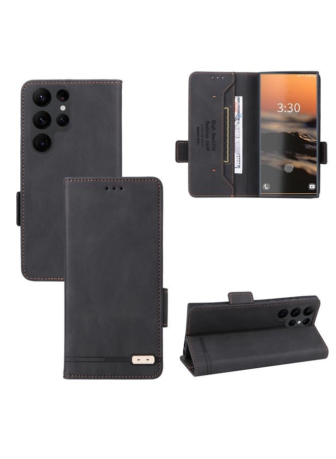 S-TOP Case For Samsung Galaxy S23 Ultra 5G Magnetic Clasp Leather Phone Case - Image 1